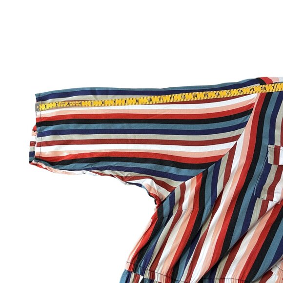 Torrid Button Front Challis Shirt Dress Size 5X Striped Business Casual Office - Picture 15 of 15